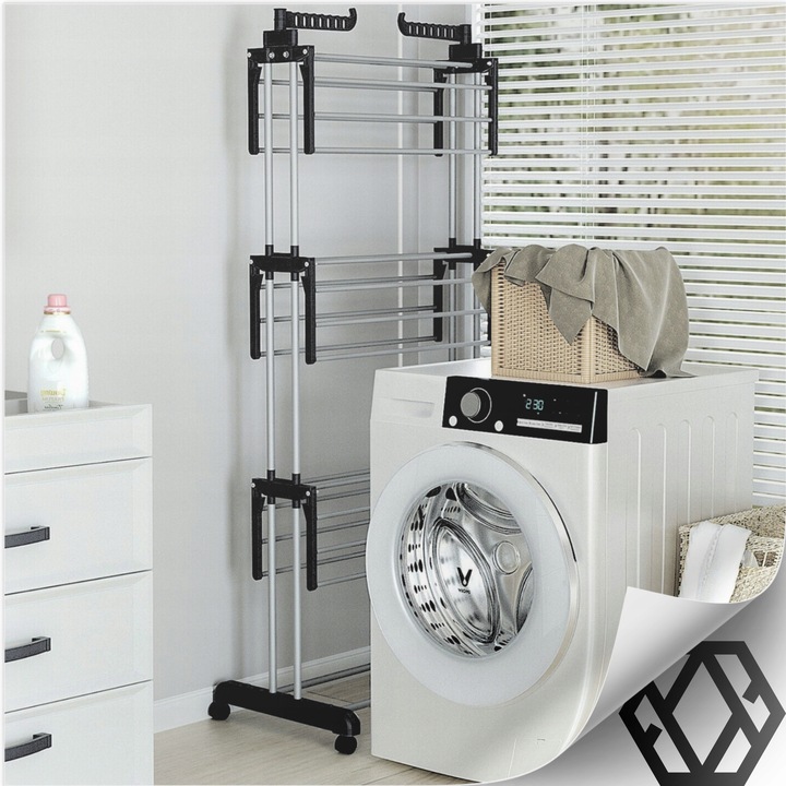 SUSZARKA NA PRANIE STOJĄCA NA UBRANIA BIELIZNE PIONOWA NA BALKON ZEWNĘTRZNA