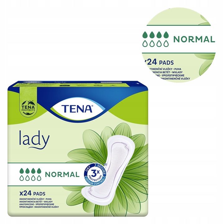 Podpaski urologiczne na nietrzymanie moczu TENA Lady Normal wkładki