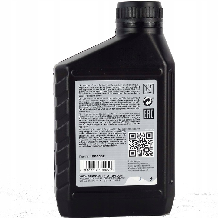 OLEJ DO KOSIARKI BRIGGS&STRATTON 100005E SAE30 0,6L