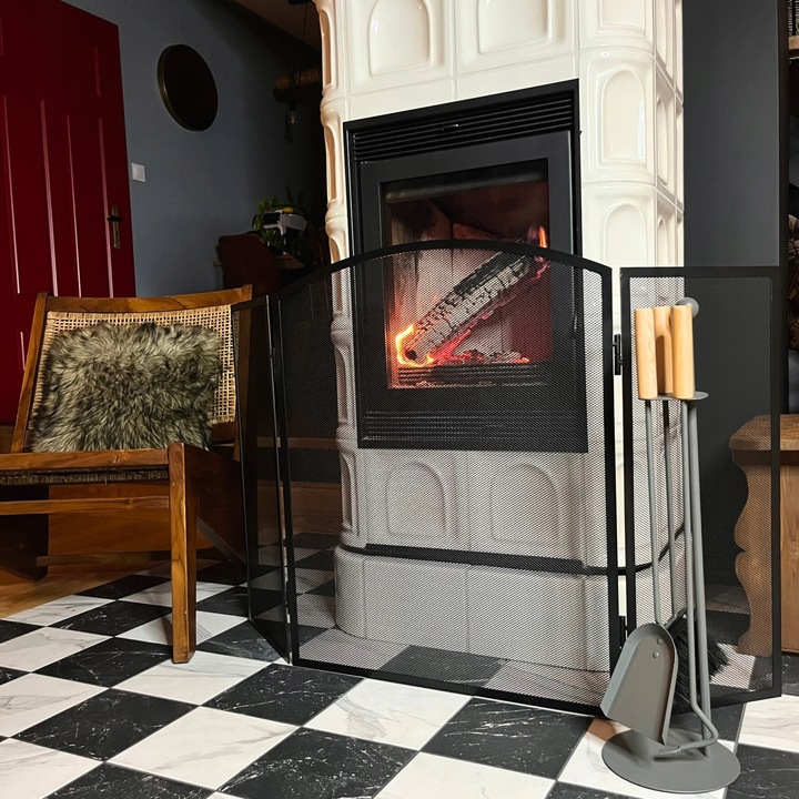 PARAWAN KOMINKOWY EKRAN do Kominka OSŁONA OCHRONNA Kratka XL