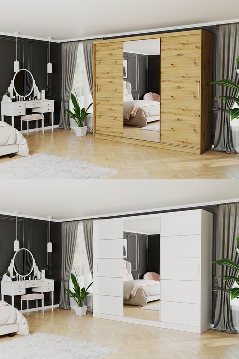 Szafa przesuwna Norvio I 250 cm z lustrem