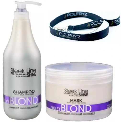 STAPIZ Szampon SLEEK LINE-BLOND VIOLET + maska