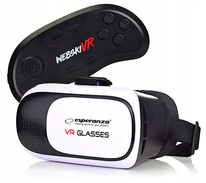 WIRTUALNA RZECZYWISTOŚĆ GOGLE VR 3D 360 DO TELEFONU Z KONTROLEREM SŁUCHAWKI