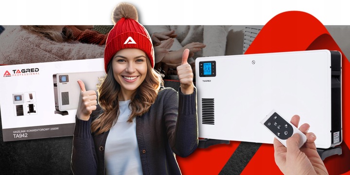 Grzejnik Konwektorowy Turbo Pilot Timer LCD Bardzo Mocny 2300W