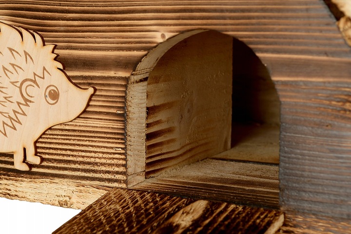 DREWNIANY domek dom dla JEŻA jeży budka legowisko PRODUCENT