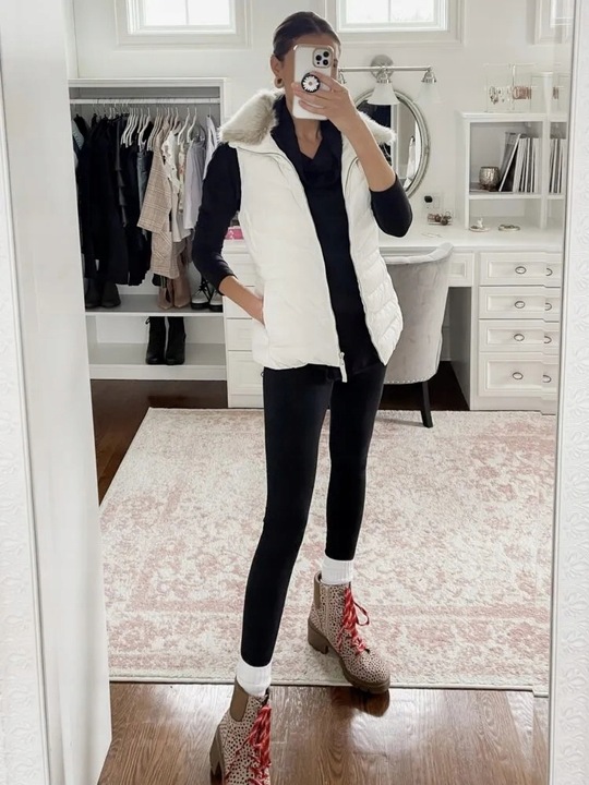 OCIEPLANE LEGGINSY W PRĄŻEK BAMBUSOWE wysoki stan CIEPŁE KRYJĄCE