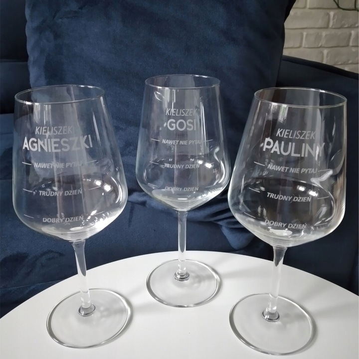 Kieliszek do WINA z GRAWERM PREZENT urodziny 18 20 30 40