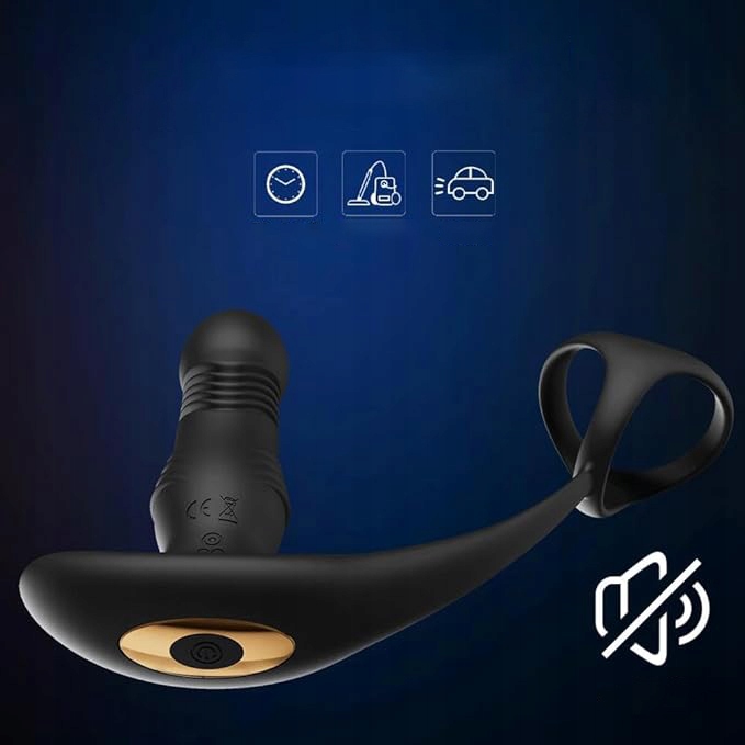 Unisex Prostata Pochwa Wibrujący Rozciągany Masturbator APP Kontrola