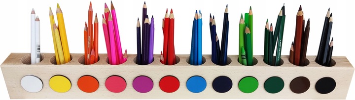 POJEMNIK ORGANIZER SORTER NA KREDKI 12 KOLORÓW