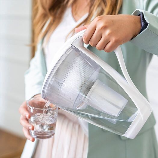 Dzbanek filtrujący szklany Dafi Crystal LED biały + 1 filtr Classic