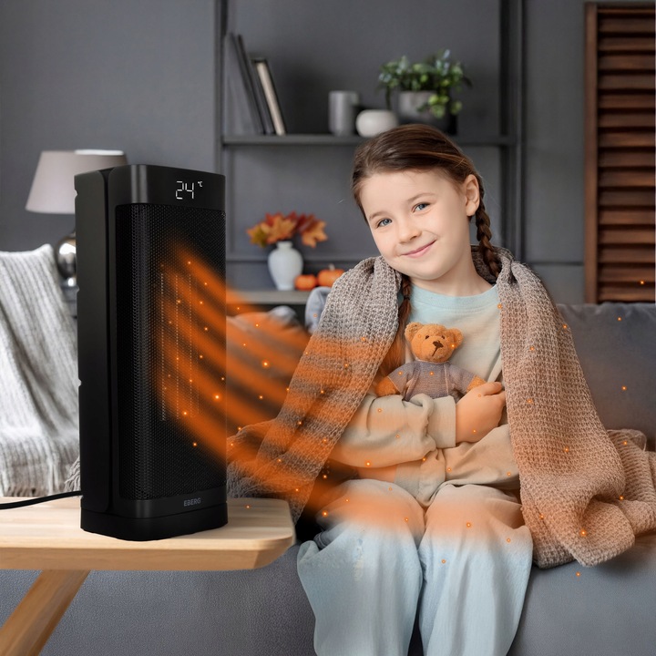 Termowentylator Farelka EBERG NOX Grzejnik elektryczny kolumnowy 2000W