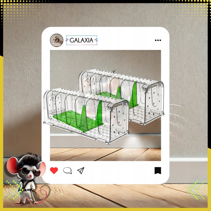 ŻYWOŁAPKA NA MYSZY 2 SZT Pułapka Łapka Szczury Pułapki Łapki 2X