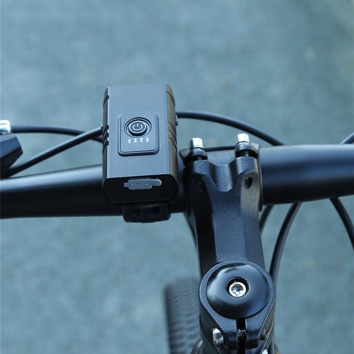 MOCNA LED LAMPKA ROWEROWA ACU USB PRZÓD + TYŁ