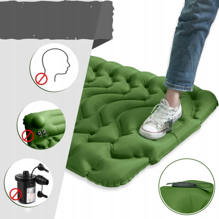 MATA SAMOPOMPUJĄCA 196x68x8CM Z PODUSZKĄ