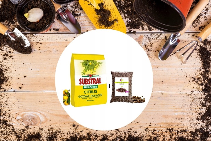 ZIEMIA PODŁOŻE DO CYTRUSÓW OLIWEK CYTRYNY OLEANDRA Z NAWOZEM +