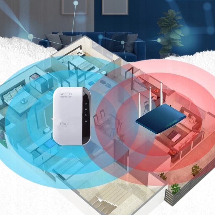 Wzmacniacz Sygnału Zasięgu Sieci Wifi 5G Repeater Zewnętrzny Extender Mocny