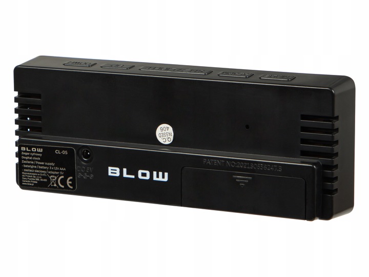 BUDZIK ELEKTRONICZNY ZEGAR LED CYFROWY STOJĄCY TERMOMETR ALARM DATA