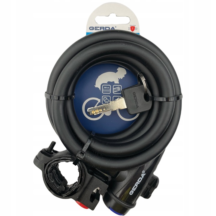 Zabezpieczenie rowerowe linka Gerda FLEX MAX 1800/12T