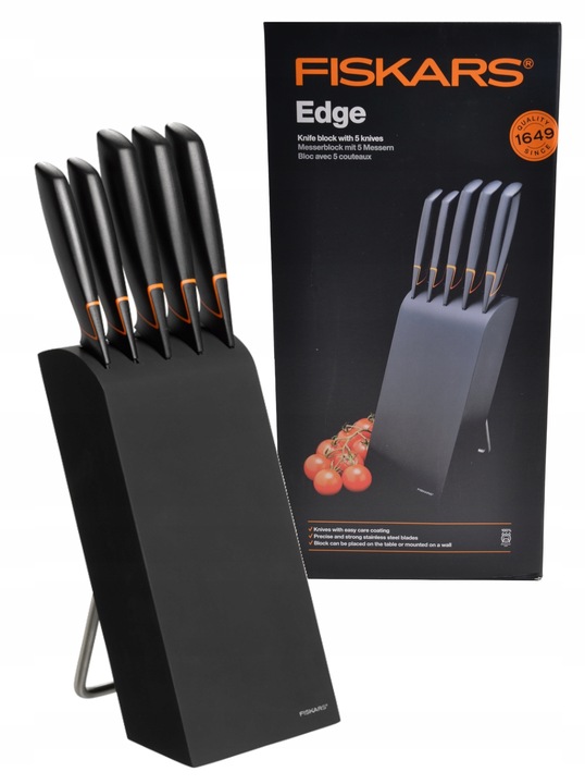 ZESTAW 5 NOŻY W BLOKU FISKARS EDGE 1003099 6 ELE.