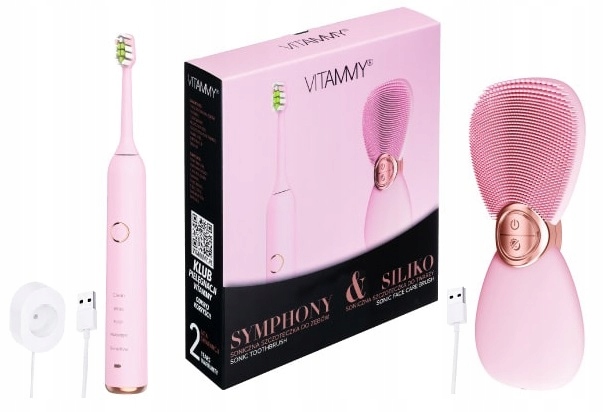 SZCZOTECZKA SONICZNA DO ZĘBÓW VITAMMY SYMPHONY + SZCZOTECZKA DO TWARZY