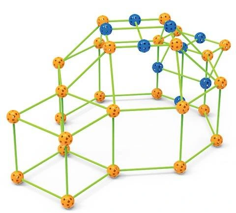 Klocki Konstrukcyjne Słomki Patyczki Zestaw do Budowania Bazy Namiotu