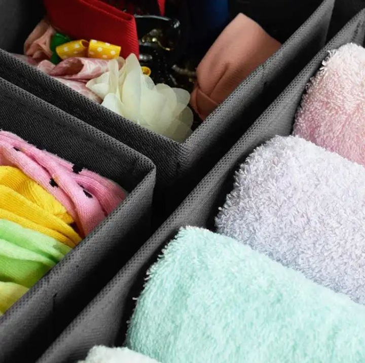 ORGANIZER NA BIELIZNĘ SKARPETKI DO SZUFLADY SZAFY ZESTAW POJEMNIK 6