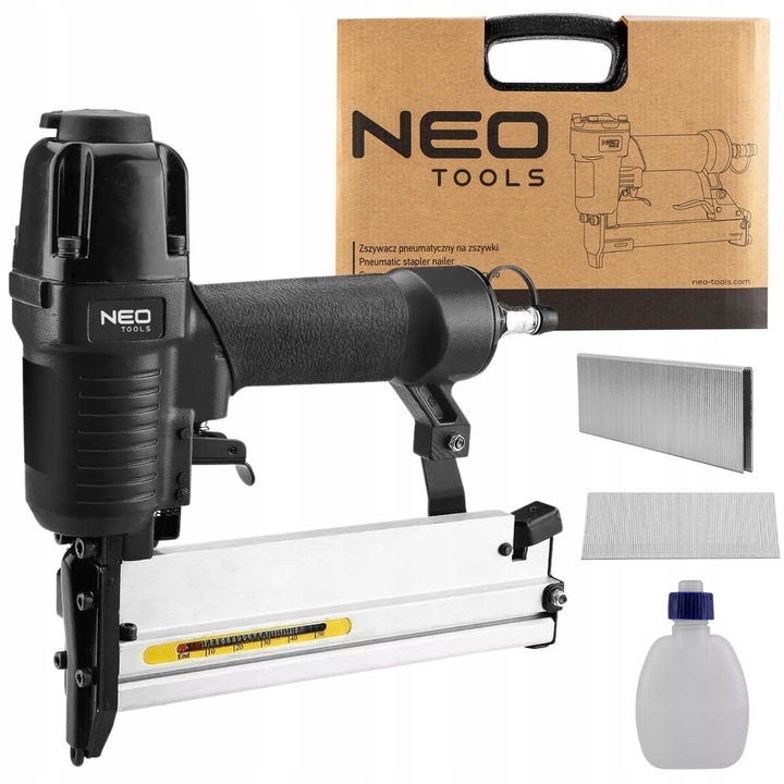 TAKER PNEUMATYCZNY Zszywacz Gwoździarka WALIZKA + 8k Gwoździ + 8k