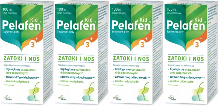 Phytopharm Pelafen KID 3+ Zatoki i Nos 100 ml płyn malinowy