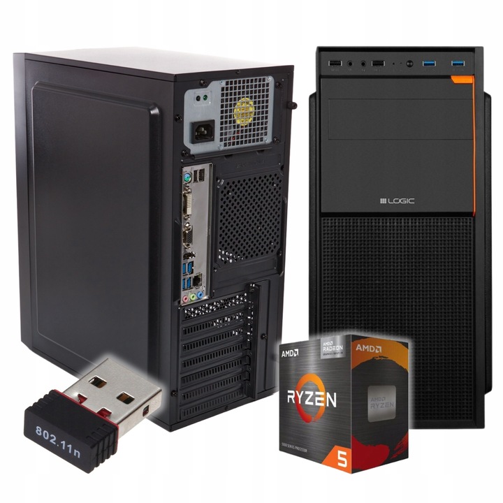 Pix ProTask Komputer Ryzen 5 32GB DDR4 1000GB NVMe Windows 11 Mocny Wydajny
