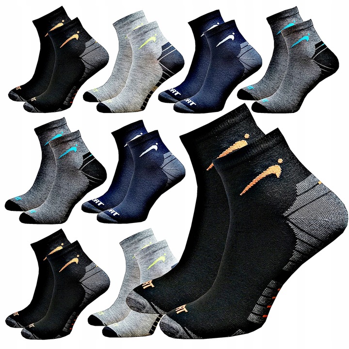 10x Skarpety Bawełniane Skarpetki Męskie Trwałe Wygodne Sportowe 40-43