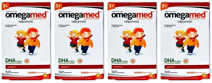 Omegamed Odporność 3+ DHA Witamina D 30 pastylek