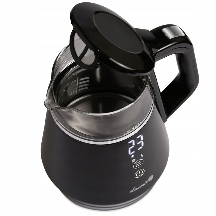 Mały czajnik elektryczny szklany pamięć regulacja WK-2503 Compact 1l 1100W