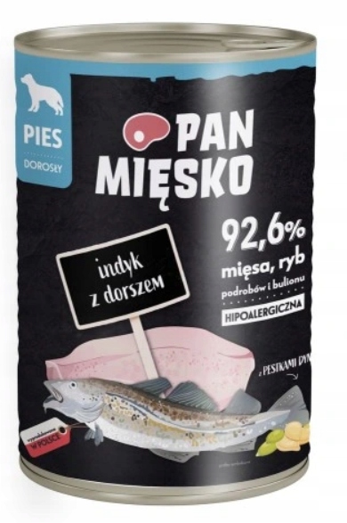 PAN MIĘSKO KARMA MOKRA DLA PSA MIX SMAKÓW 12X400G YORK MALTAŃCZYK