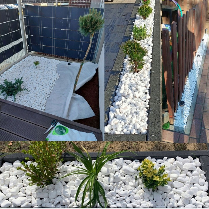 KAMIEŃ OTOCZAK THASSOS 3-6CM KAMIEŃ OGRODOWY BIAŁY DEKORACYJNY OZDOBNY