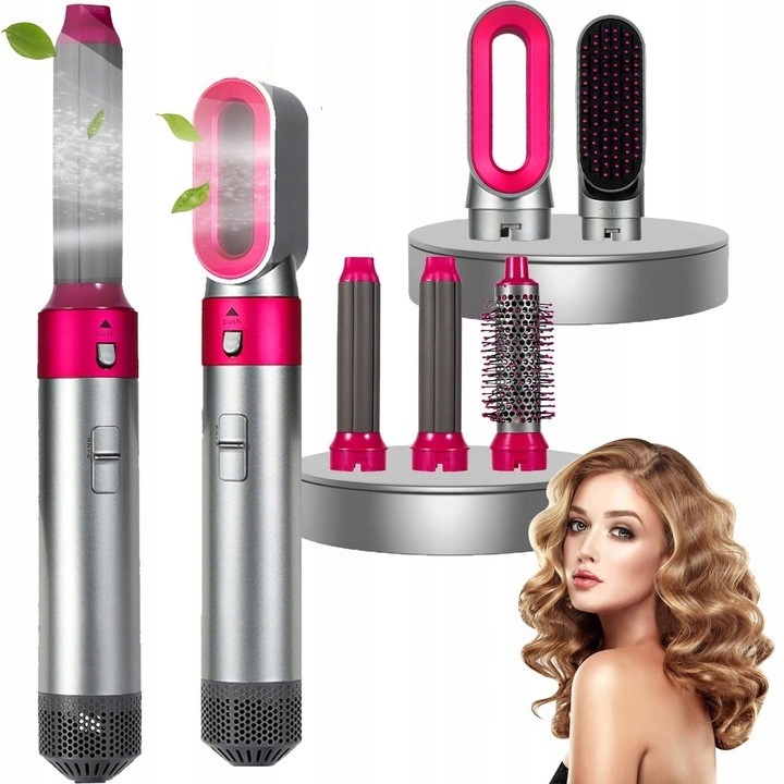 SUSZARKA LOKÓWKA WIELOFUNKCYJNA 5W1 ZESTAW SUSZENIE PROSTOWANIE KOLORY