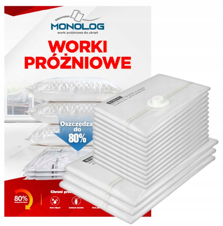 Worki Próżniowe Do Ubrań Na Pościel Koce 15 Szt MOCNE WIELOKROTNEGO