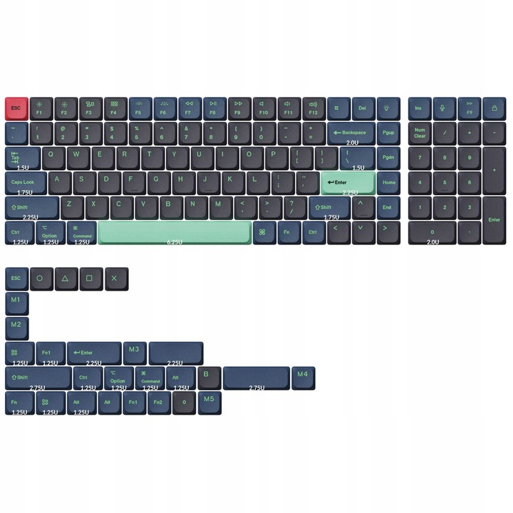 Keychron Keycaps Low Profile Dye-Sub PBT LSA - Hacker Full Set