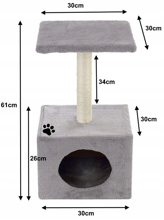 Drapak dla kota kotka legowisko słupek sizalowy do drapania wieża domek