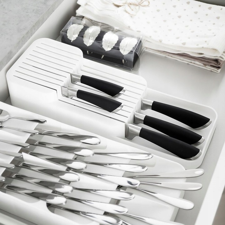 Wkład DO SZUFLADY na noże kuchenne pudełko pojemnik organizer kuchenny