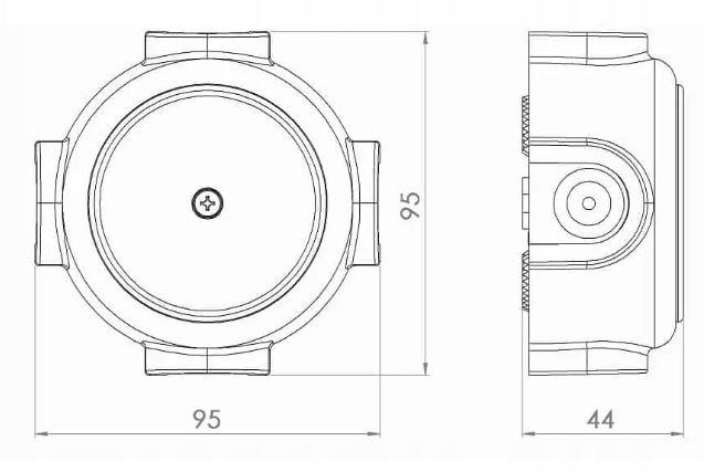 Puszka rozgałęźna tworzywo Loft Retro PRL