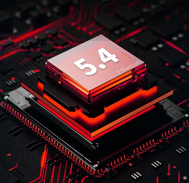 Słuchawki Bezprzewodowe Douszne PRO Lekkie ANC Mikrofon Czarne Wyświetlacz