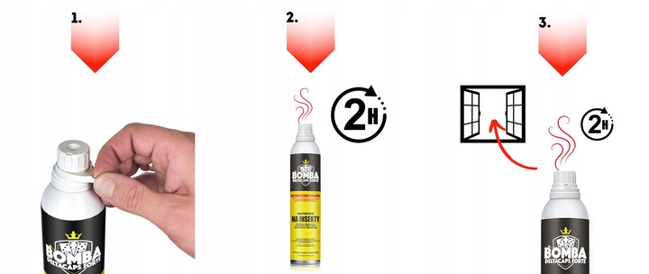 3X ŚRODEK NA PLUSKWY PCHŁY PRUSAKI ŹÓŁTA BOMBA DYMNA FOGGER GAZ