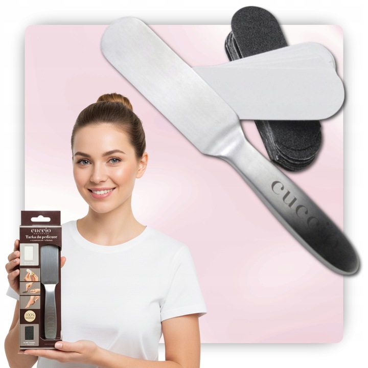 Tarka do stóp z wymiennymi wkładami CUCCIO metalowa 30szt.