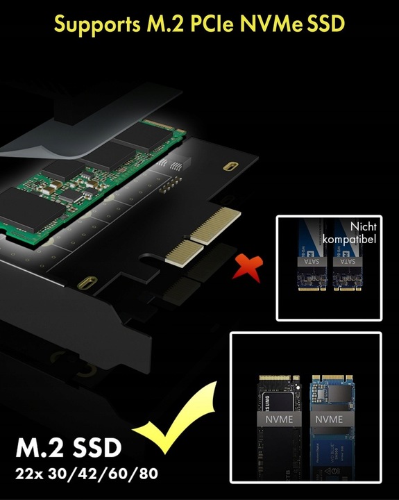 ICYBOX Karta PCI na M.2 SSD NVMe IB-PCI208-HS z