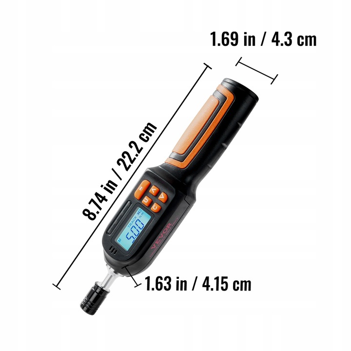 Wkrętak dynamometryczny cyfrowy 1/4" Napęd LCD 2.65-70.67 in-lbs z
