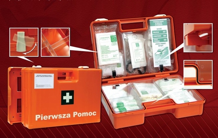 Apteczka K15 przemysłowa z wieszakiem + ustnik