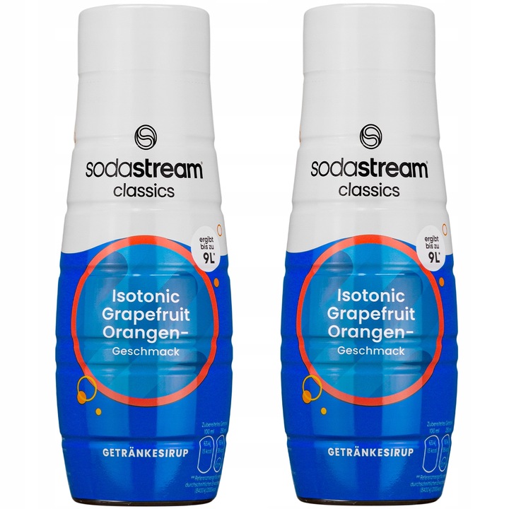2x SYROP SODASTREAM IZOTONIK GREJPFRUT POMARAŃCZA KONCENTRAT 440ML