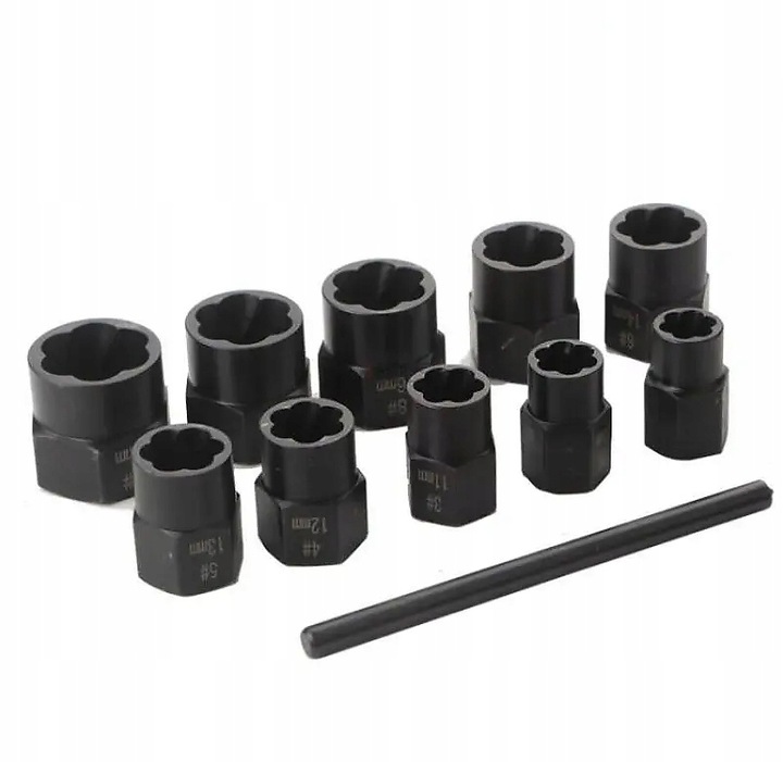 NASADKI DO USZKODZONYCH OBROBIONYCH ZERWANYCH ŚRUB NAKRĘTEK 9-19mm