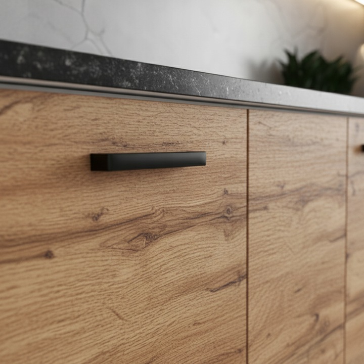 MEBLE KUCHENNE KUCHNIA ZESTAW SZAFKI MODUŁOWE BLAT JOLA 3,2M DĄB WOTAN