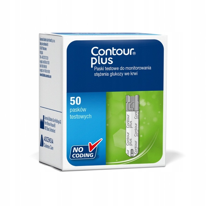 Paski do pomiaru glukozy Contour Plus 50 sztuk